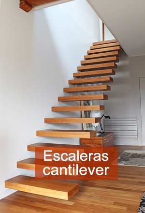 escaleras metalicas en gipuzkoa de estilo cantilever, con los escalones volados o en el aire